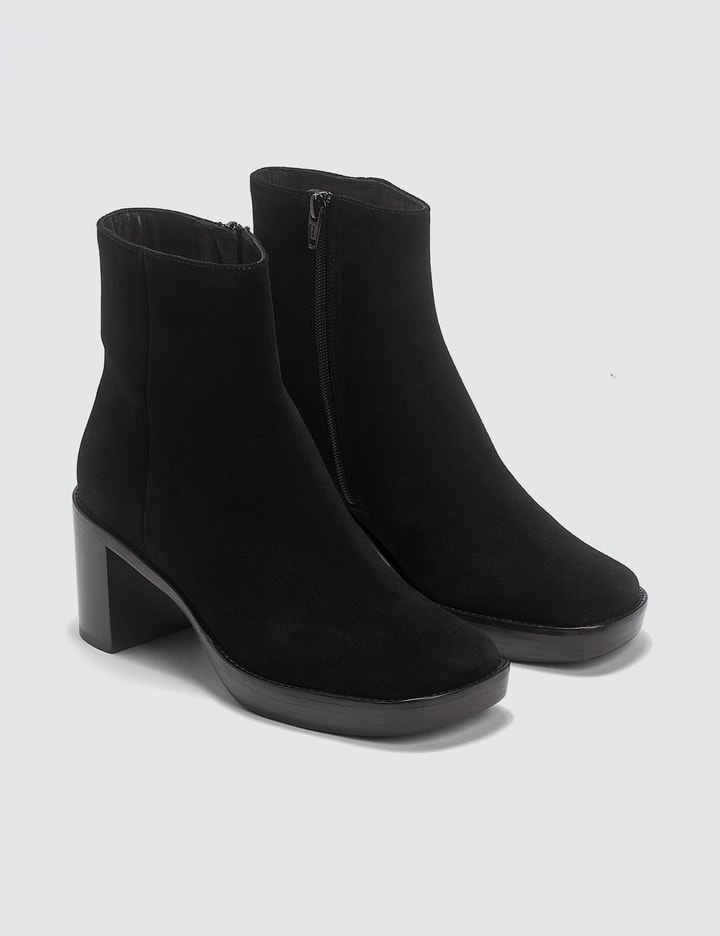 Ellen Black Suede Leather Boots Placeholder Image