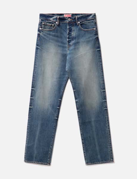 Kenzo Straight Cut Asagao Jeans