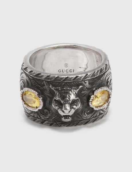 Gucci Gucci Silver Ring With Feline Head