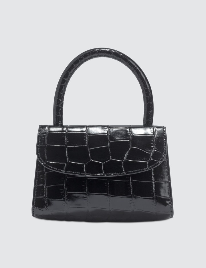 Mini Black Croco Embossed Leather Bag Placeholder Image