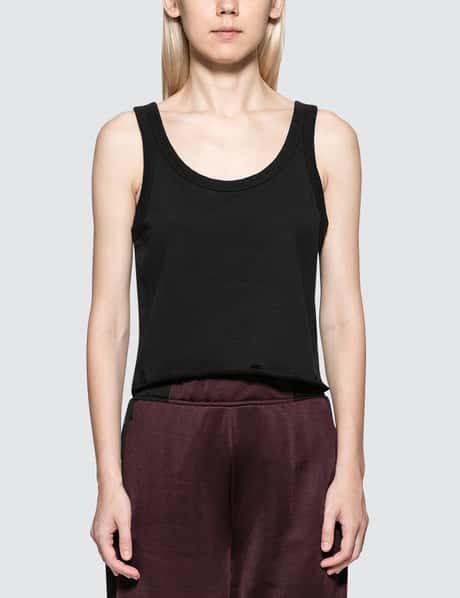 T By Alexander Wang Dry French Terry Tank With Distressed Hem