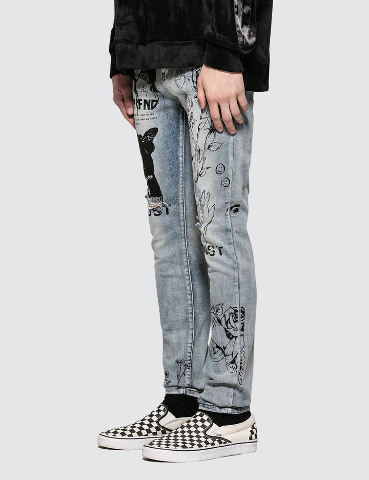 Printed Hand Art Jeans Placeholder Image
