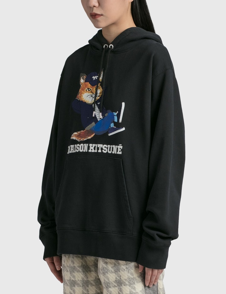 Dressed Fox Print Relaxed Hoodie Placeholder Image