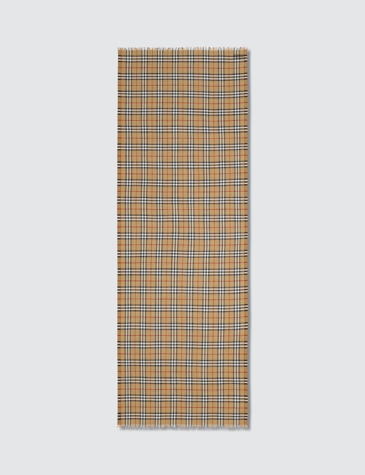 Vintage Check Lightweight Wool Silk Scarf Placeholder Image