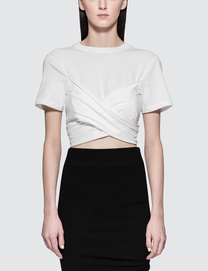 High Twist Draped Cropped T-shirt Placeholder Image