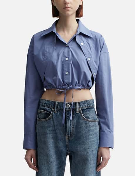 T By Alexander Wang Double Layered Cropped Shirt
