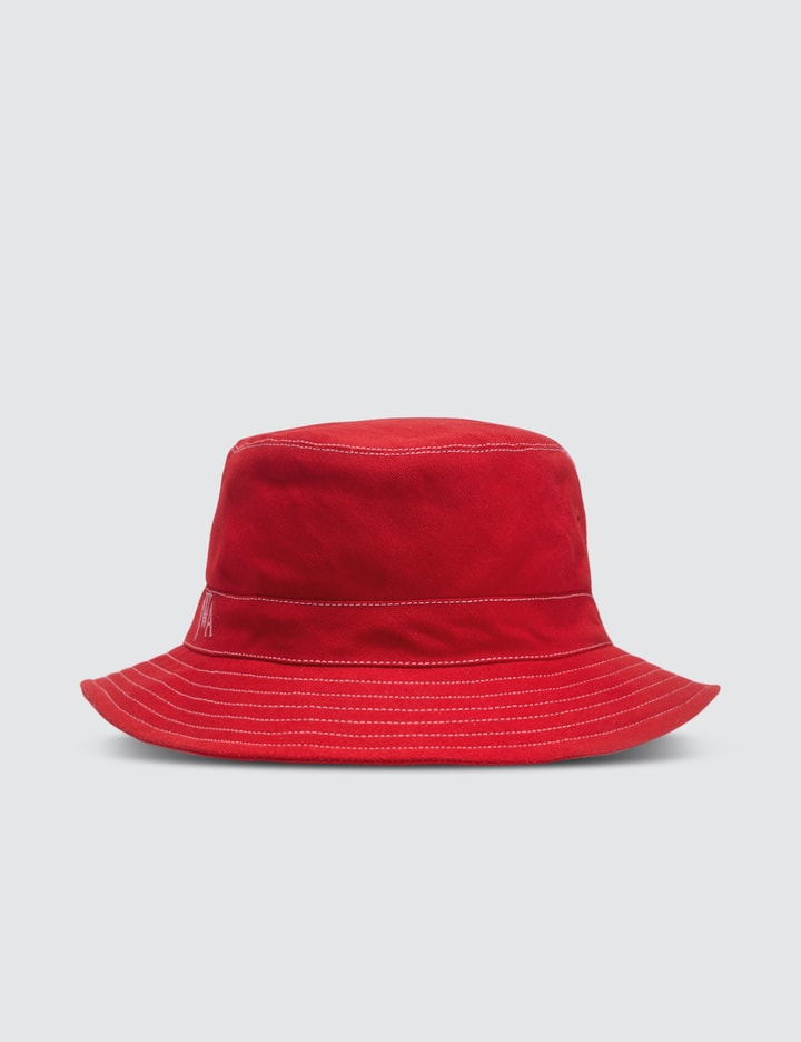 Red & Pink Color-blocked Bucket Hat Placeholder Image