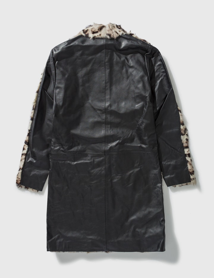 Christopher Kane Leopard Leather Long Coat Placeholder Image
