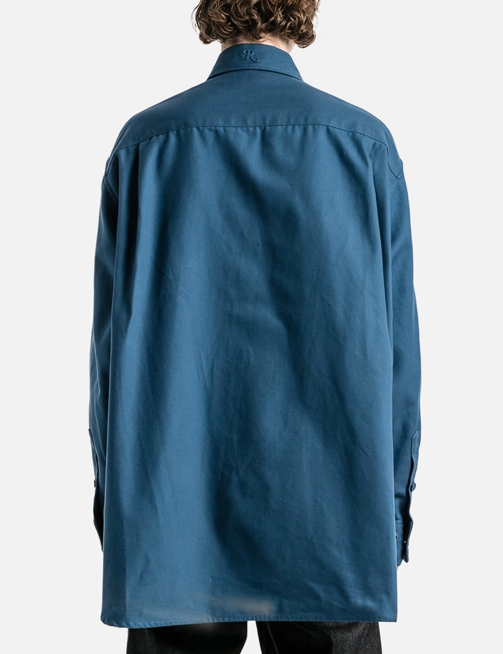 OVERSIZED DENIM SHIRT WITH R PIN IN BACK Placeholder Image