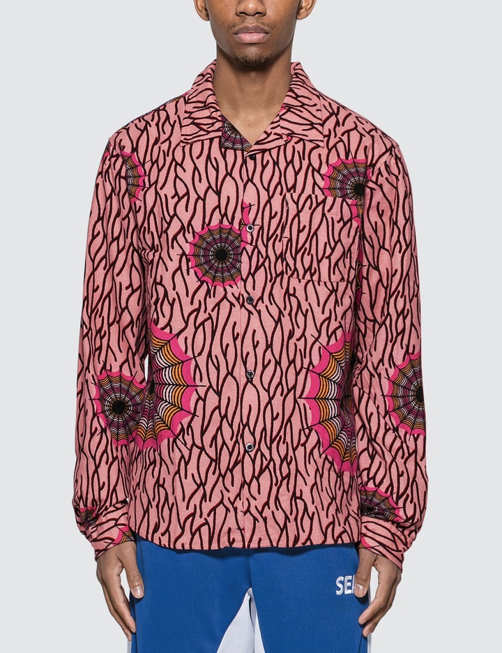 Spider Web Flannel Long Sleeve Shirt Placeholder Image
