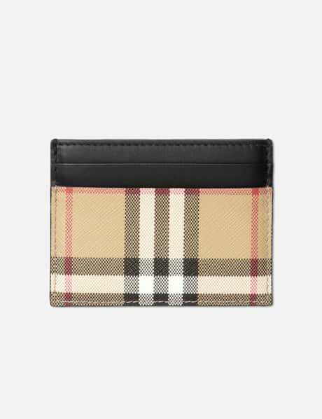Burberry Vintage Check And Leather Card Case