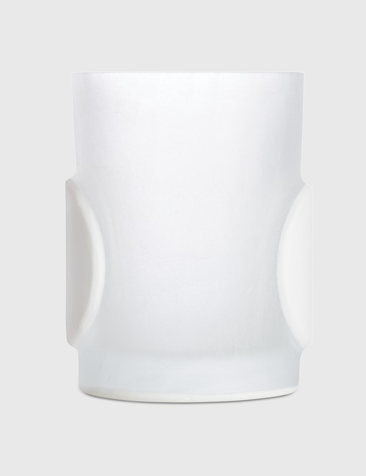 Carved Stem White Vase (Set of Two) Placeholder Image