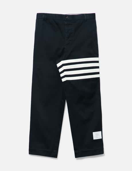 Thom Browne Cotton Twill 4-bar Chino Trousers