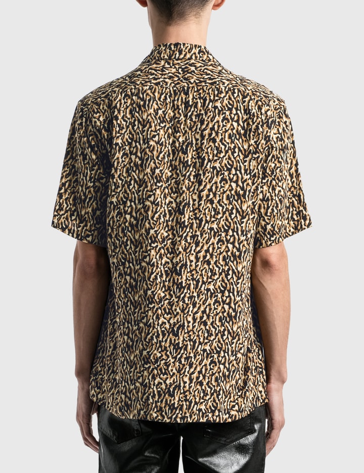Leopard Print Camouflage Shark Collar Shirt Placeholder Image