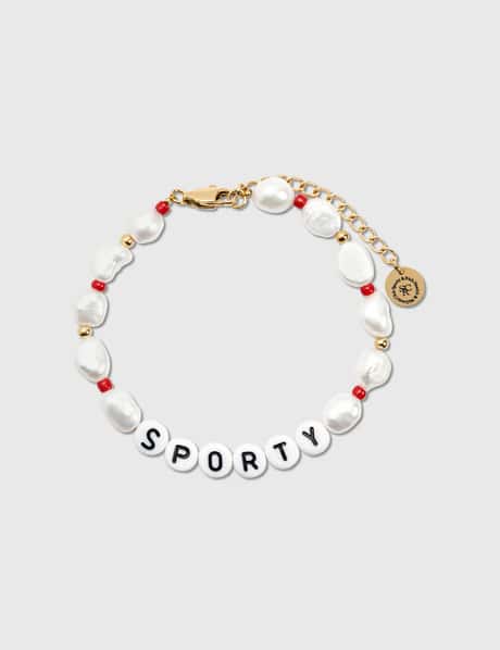 Sporty & Rich Sporty Pearl/Bead Bracelet