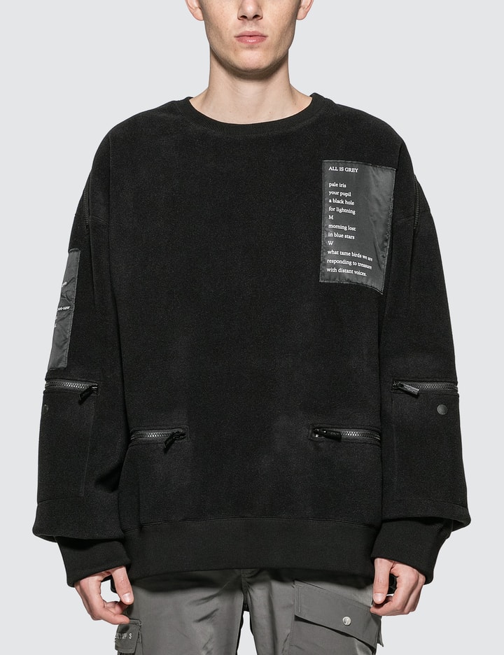 Fleece Sweatshirt With Zippered Trim Placeholder Image