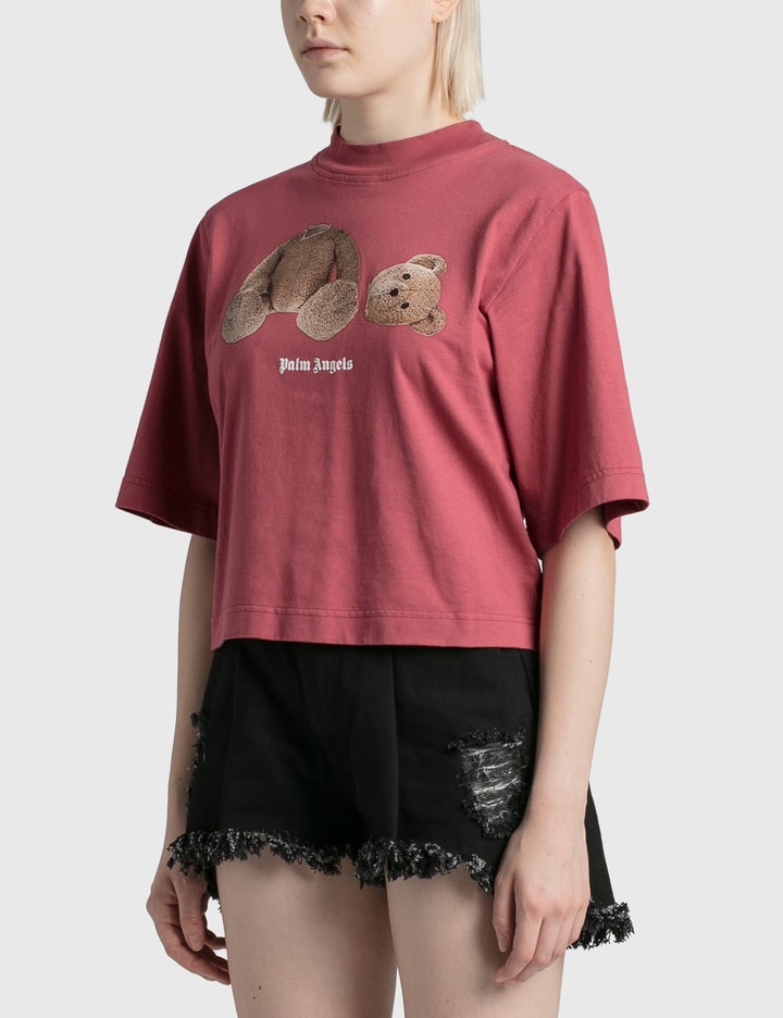 Palm Angels Bear Cropped Tee Burgundy Placeholder Image