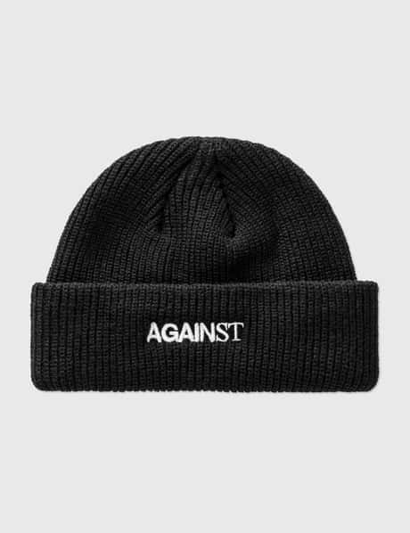 Against Lab Logo Embroidered Short Beanie