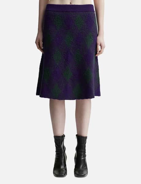 Burberry Argyle Wool Skirt