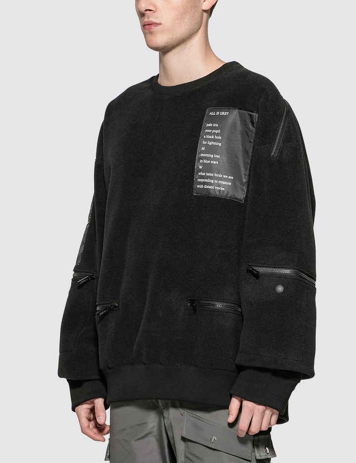Fleece Sweatshirt With Zippered Trim Placeholder Image