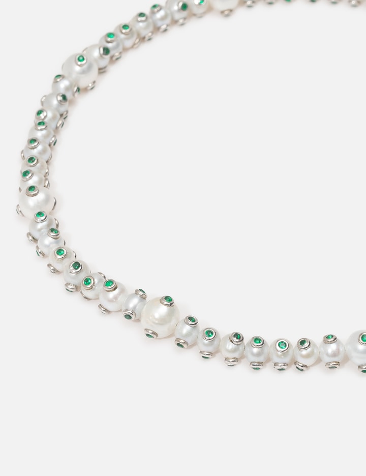 The Green Polka Dot Freshwater Pearl Necklace Placeholder Image