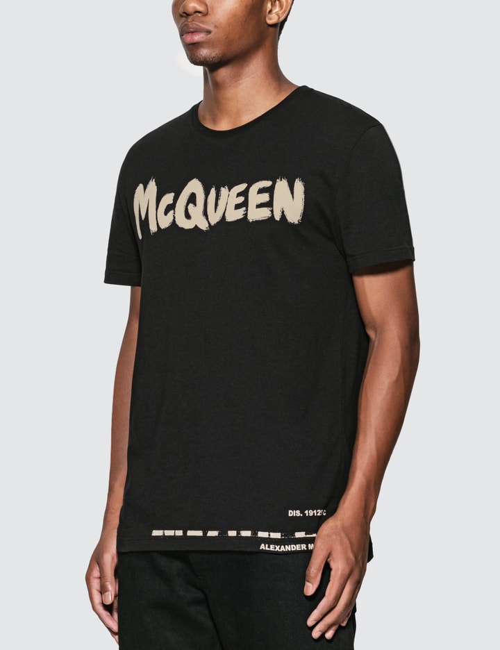McQueen Grafitti Logo Cotton T-Shirt Placeholder Image