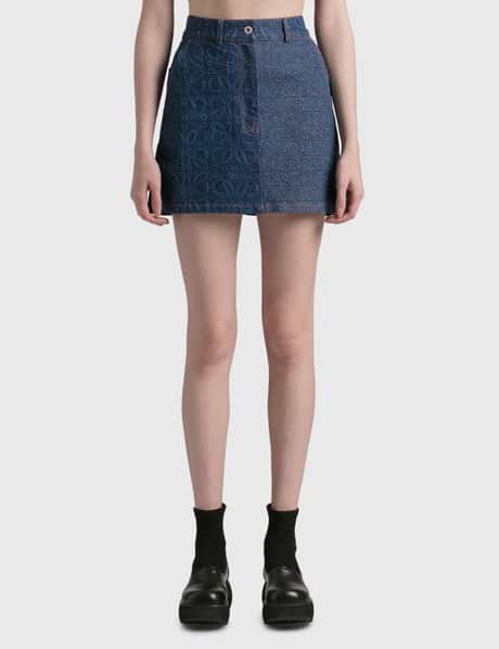 Loewe Anagram Denim Mini Skirt