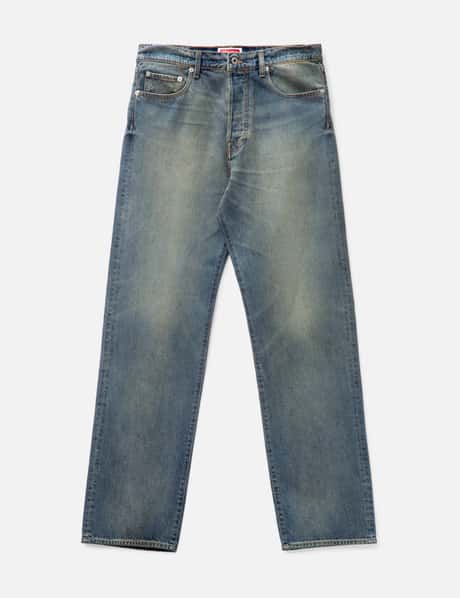 Kenzo Straight Fit Asagao Japanese Denim Jeans