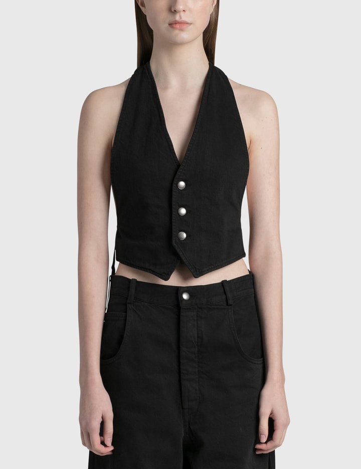 Ann Demeulemeester - Monique Micro Open Back Waistcoat  HBX - Globally  Curated Fashion and Lifestyle by Hypebeast