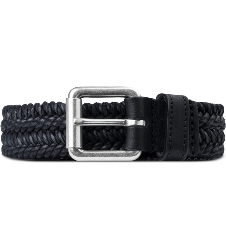 A.P.C. - Black Palermo Woven Belt | HBX - HYPEBEAST 为您搜罗全球潮流时尚品牌