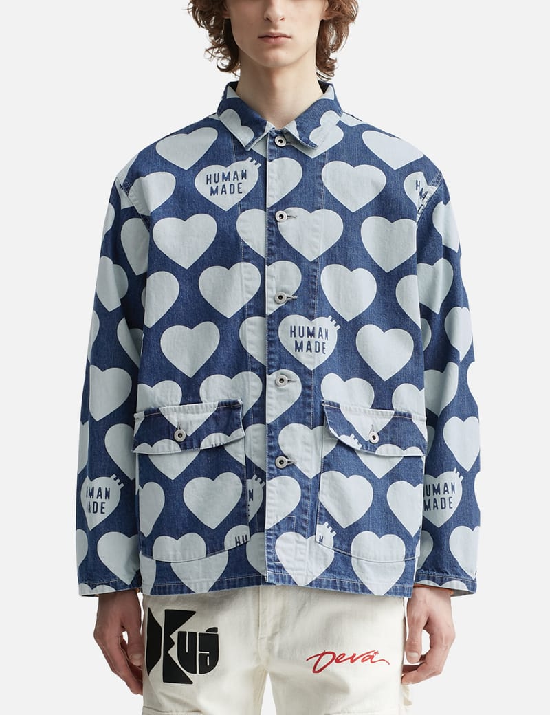 Human Made - Heart Denim Coverall Jacket | HBX - HYPEBEAST 为您