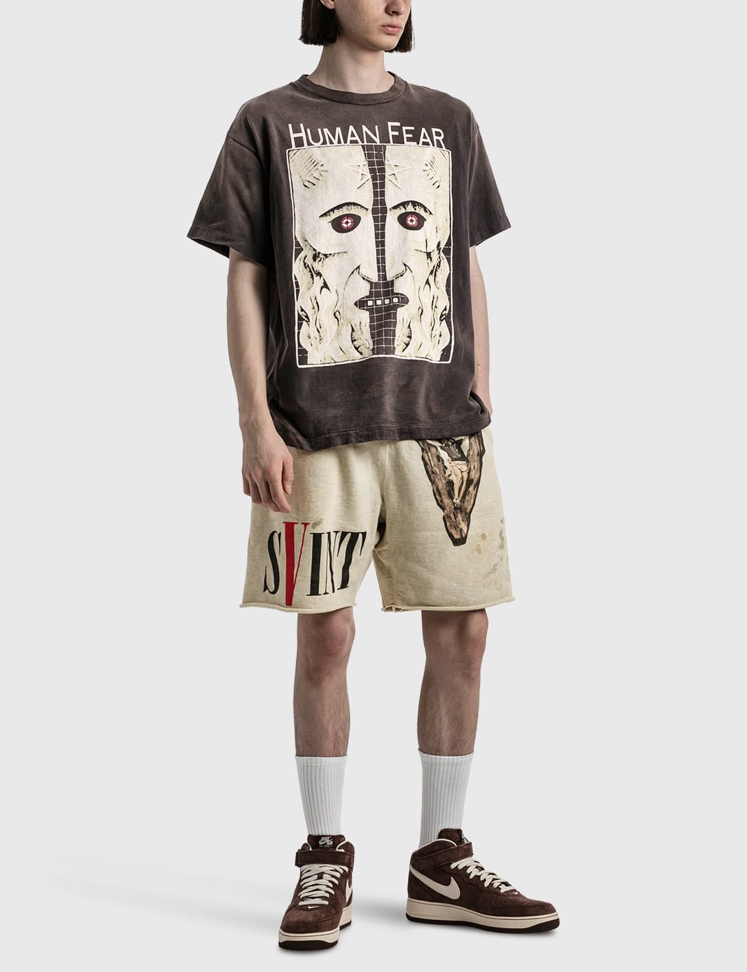 Saint Michael - Human Fear T-shirt | HBX - HYPEBEAST 为您搜罗全球