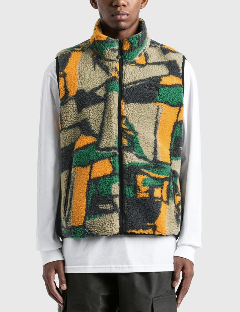 Stüssy - Block Sherpa Vest | HBX - HYPEBEAST 为您搜罗全球潮流时尚品牌